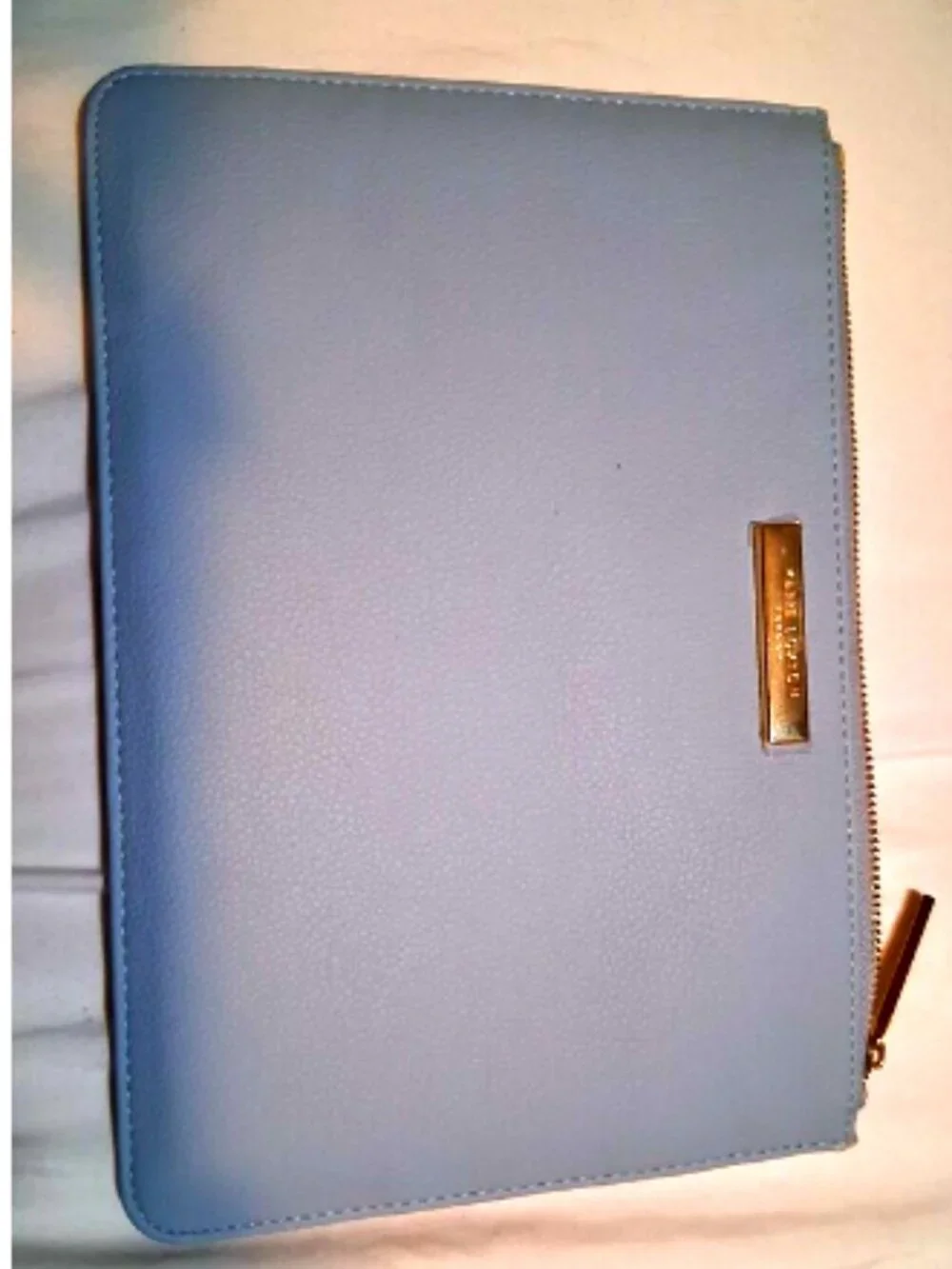 Blue Clutch Saffiano Vegan Leather Travel Tablet Ipad Pouch Katie Loxton London